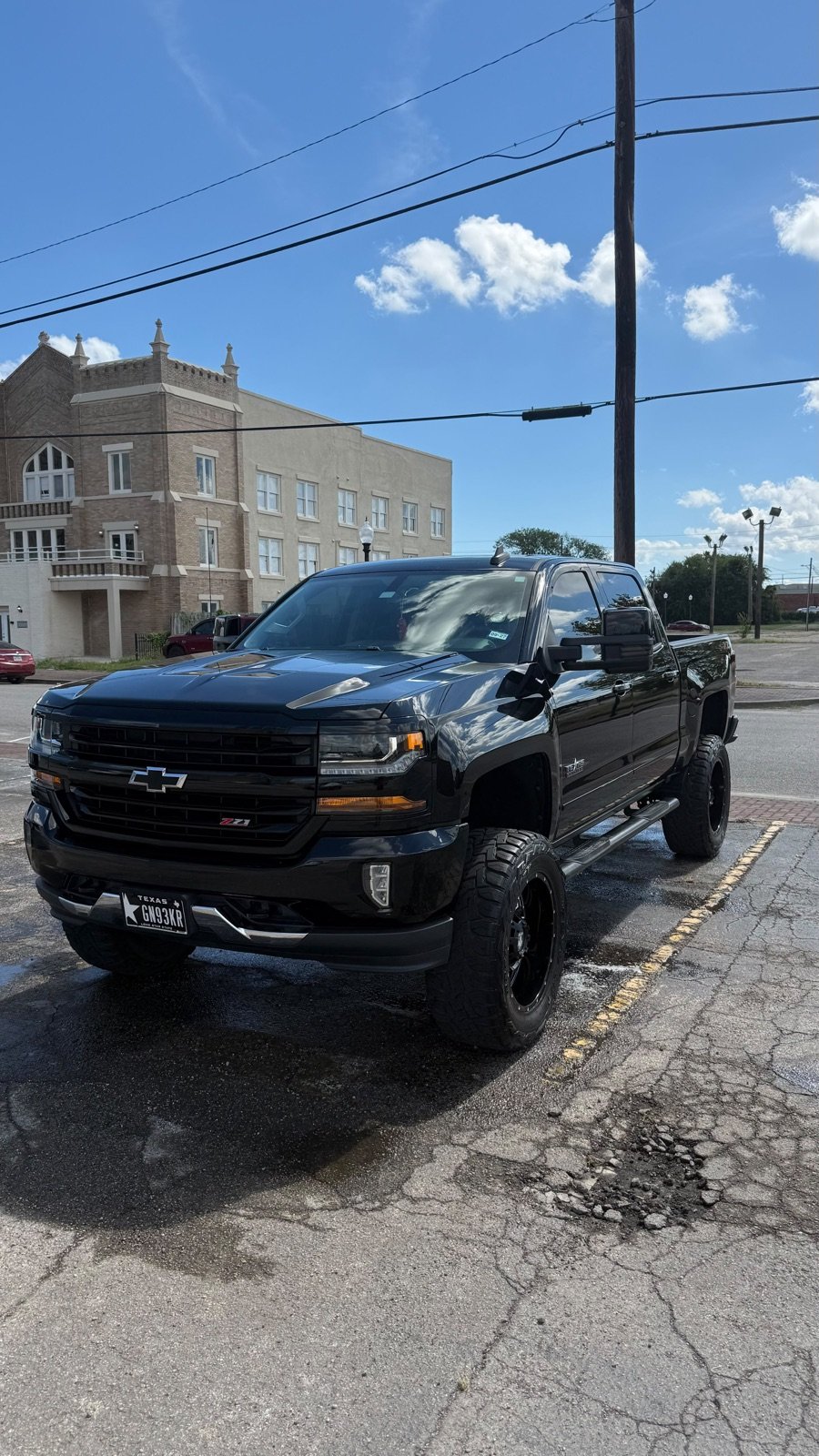Black Chevrolet Silverado Z71 freshly washed
